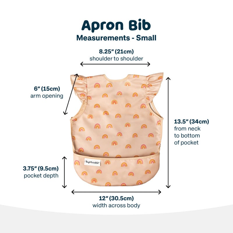 Tiny Twinkle Short Sleeve Apron Baby & Toddler Bib for Girls - Waterproof, Mess-Proof Bibs for Eating & Feeding, Machine Washable,Perfect Holiday Gift (Butterflies, 6-24M) - Image 4